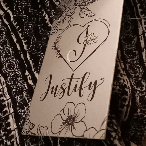 NEW JUSTIFY Cottagecore Boho Hippie Beachy Cruise EB Sz L black-white color HCS - Picture 12 of 12